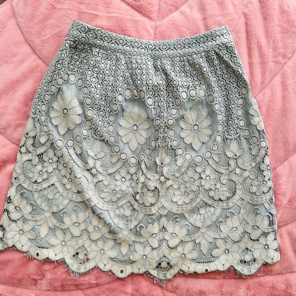 Alya Dresses & Skirts - Elegant Lace Skirt in Gray from Franchesca’s Boutique